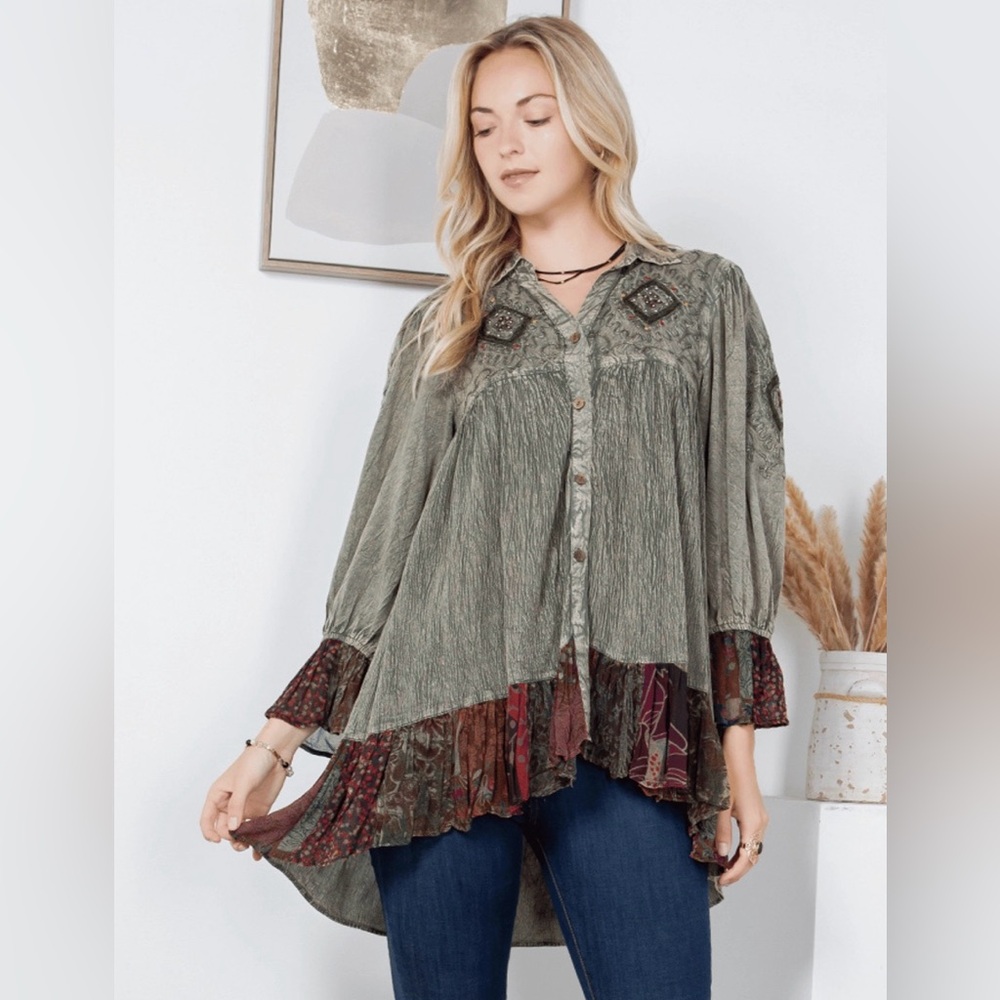 New Boho Frill Top